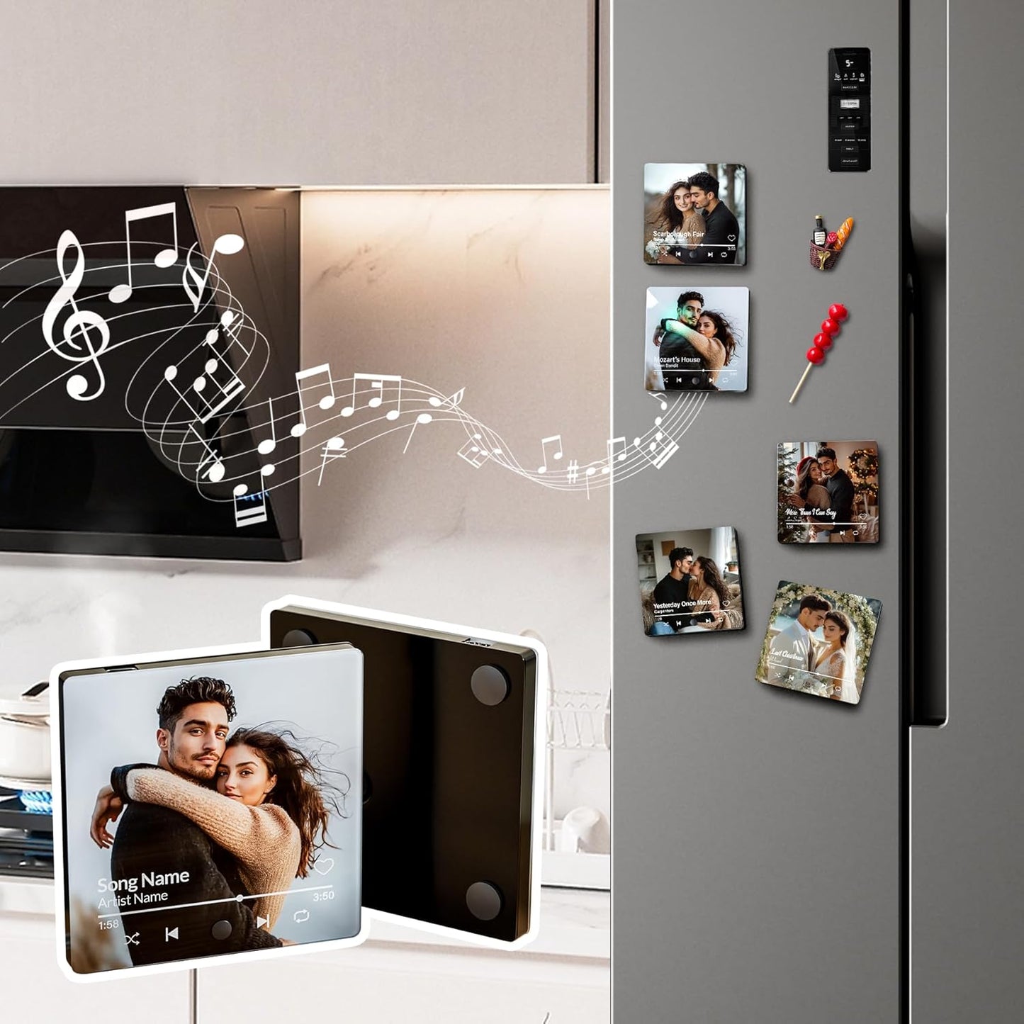 Imán de Refrigerador con Música Personalizado