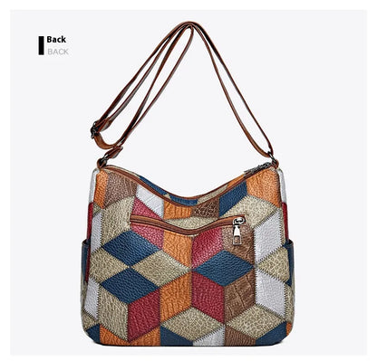 Bolso Color Glamour para Mujer con Diseño Retro y Espacio Inteligente