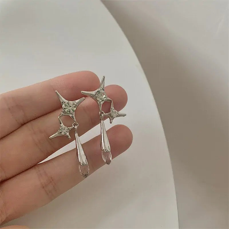 Pendientes de Cruz y Estrella Aguja