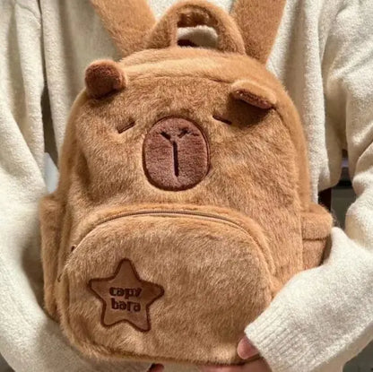 Mochila de Peluche Pequeña Capibara