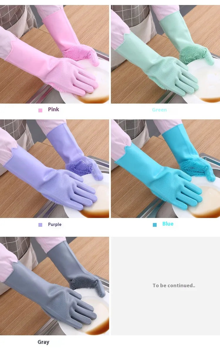 Guantes Mágicos de Silicona para Lavar Platos