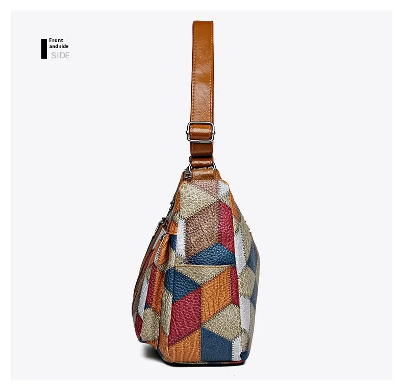 Bolso Color Glamour para Mujer con Diseño Retro y Espacio Inteligente
