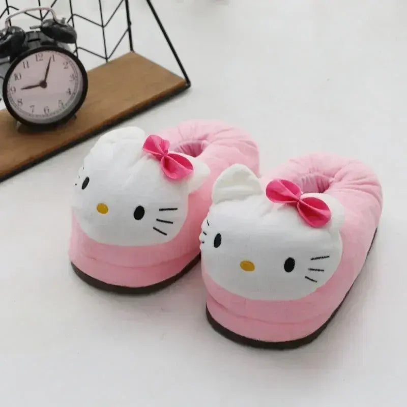 Pantuflas de Algodón Hello Kitty para Invierno Espuma Amorosa Rosa Rojo