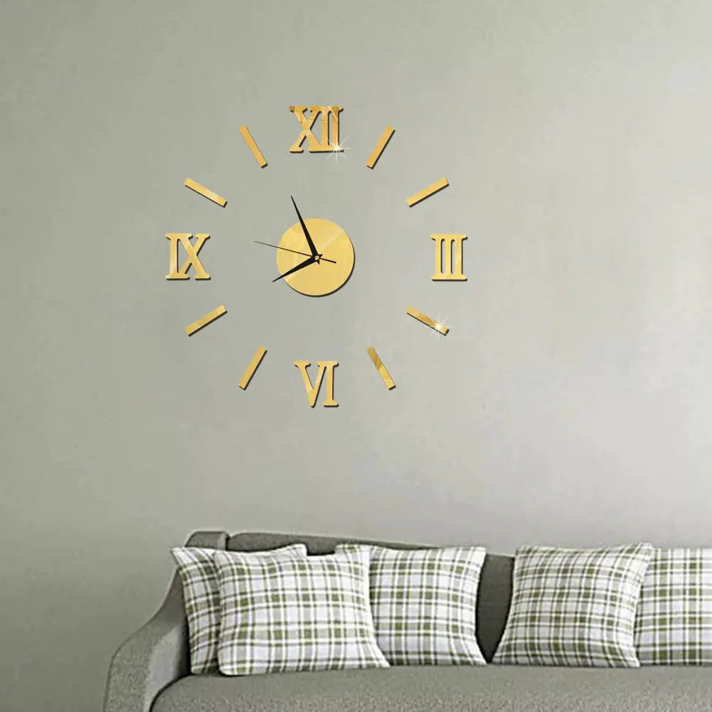 Reloj de Pared con Números Romanos de Acrílico