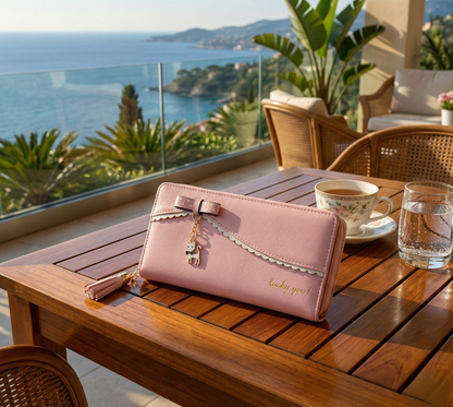 Cartera de Mujer con Encaje y Diseño de Gato