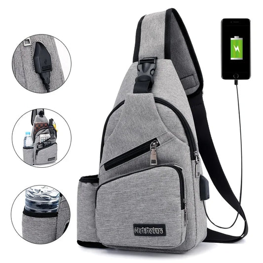 Bolso Bandolera con Puerto de Carga USB