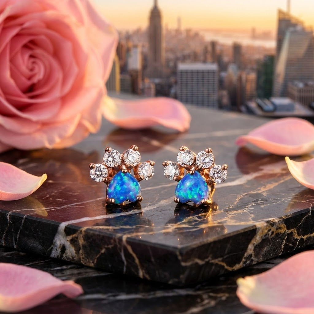 Pendientes Cat Essence 18K y Gemas de Colección