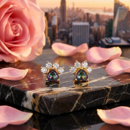 Pendientes Cat Essence 18K y Gemas de Colección