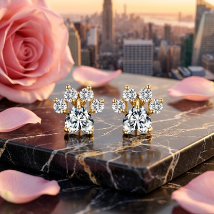 Pendientes Cat Essence 18K y Gemas de Colección