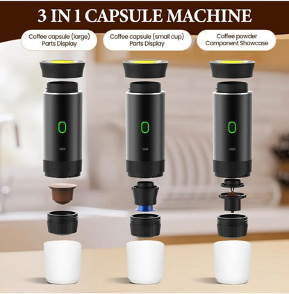 Cafetera Expresso Multicapsulas 3 en 1 Portatil