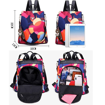 Mochila Impermeable Antirrobo para Mujer Oxford