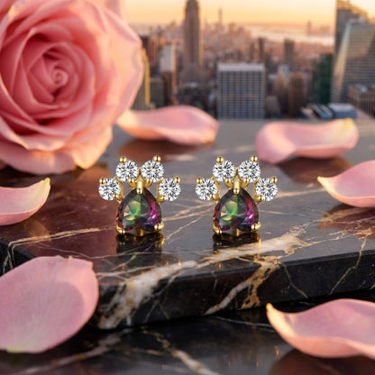 Pendientes Cat Essence 18K y Gemas de Colección
