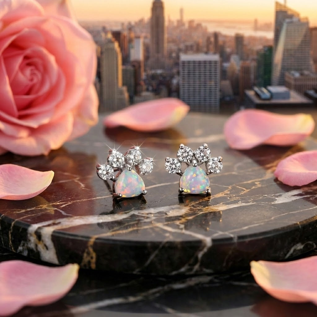 Pendientes Cat Essence 18K y Gemas de Colección