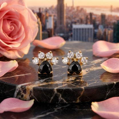 Pendientes Cat Essence 18K y Gemas de Colección