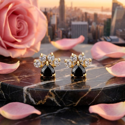 Pendientes Cat Essence 18K y Gemas de Colección