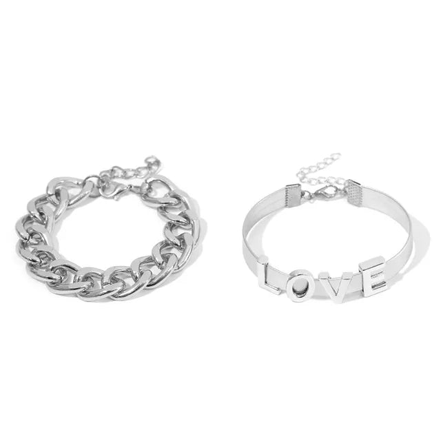 Conjunto de Pulseras de Cadena Serpiente para Mujer