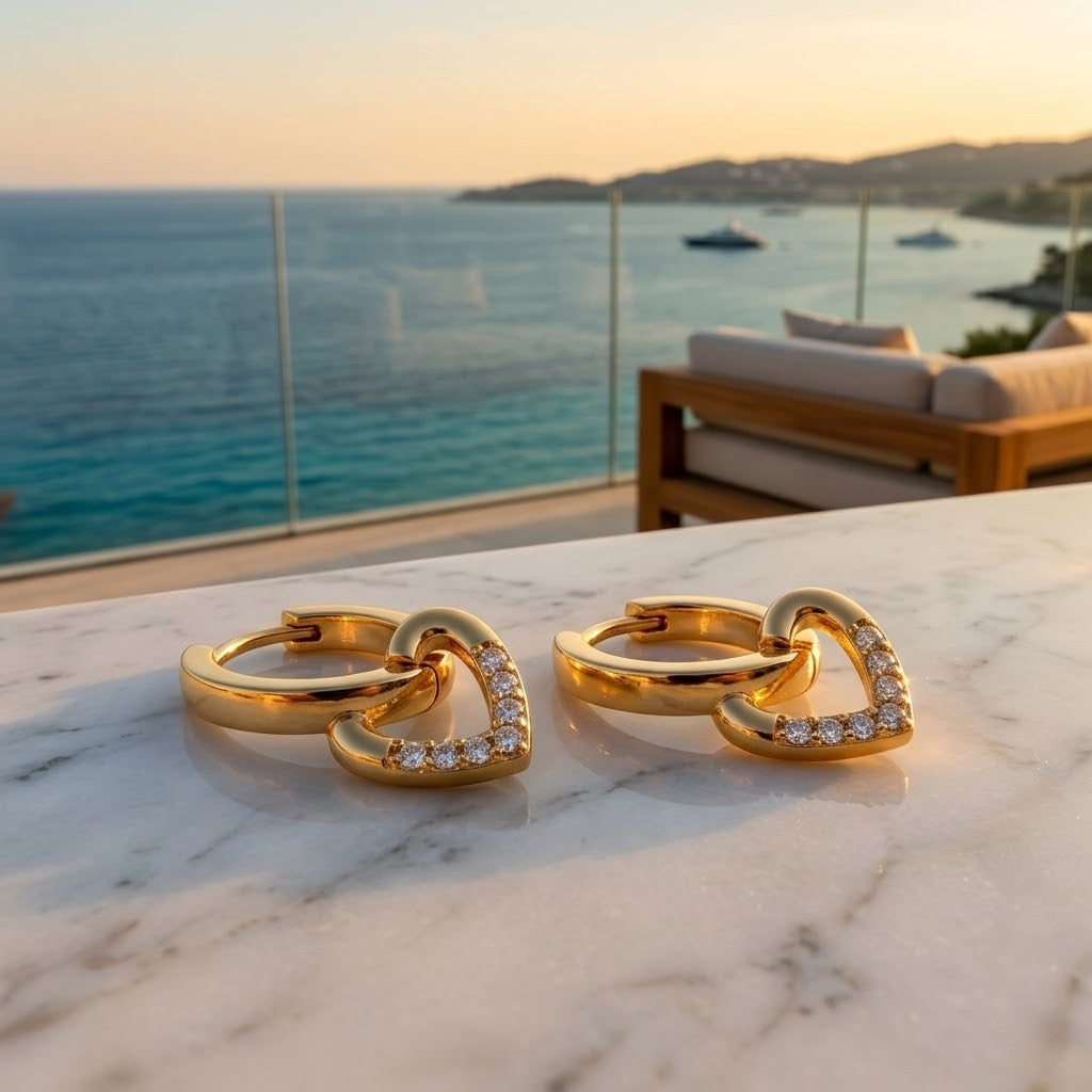 Aretes Classic Riviera Hearts Deluxe