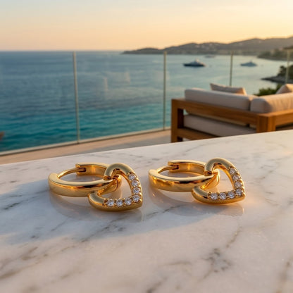 Aretes Classic Riviera Hearts Deluxe