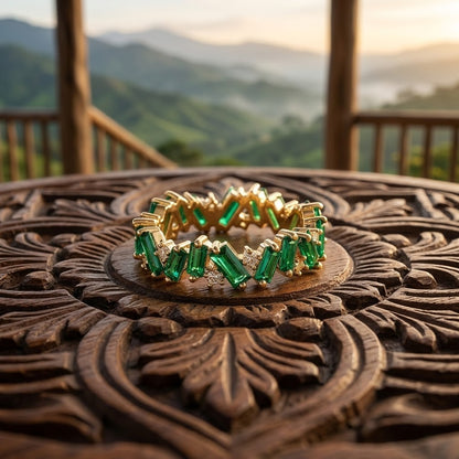 Anillo Eternity Emerald