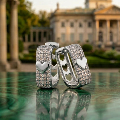 Aretes Crystal Pavé Huggies
