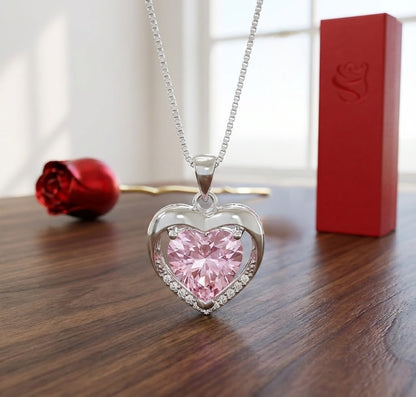 Collar Rosa del Amor Eterno Zirconia Rombo Elite Edition