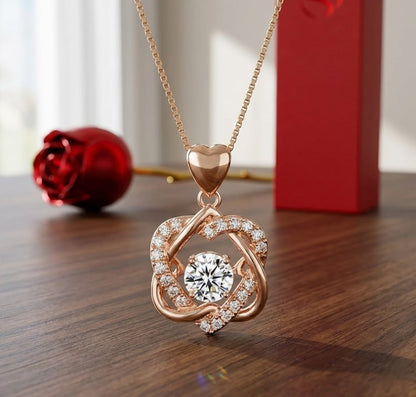 Collar Rosa del Amor Eterno Zirconia Rombo Elite Edition