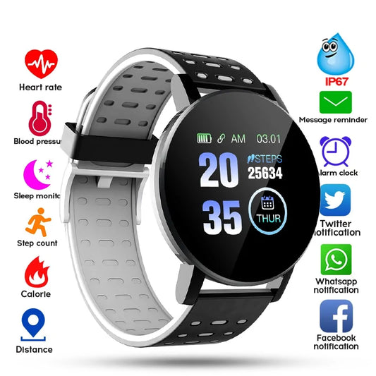 Reloj Inteligente Bluetooth 2025 con Monitoreo de Presión Arterial para Smartphones Android iOS