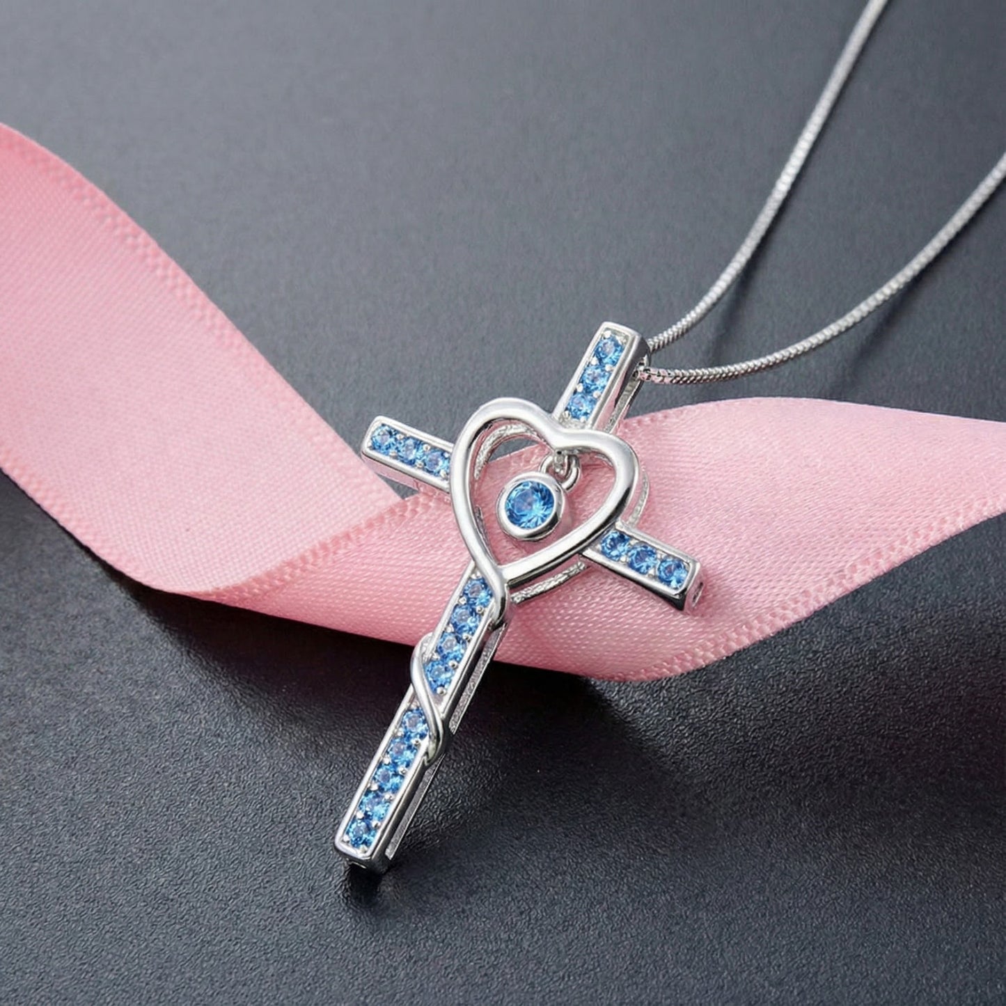 Collar con Colgante de Piedra Azul