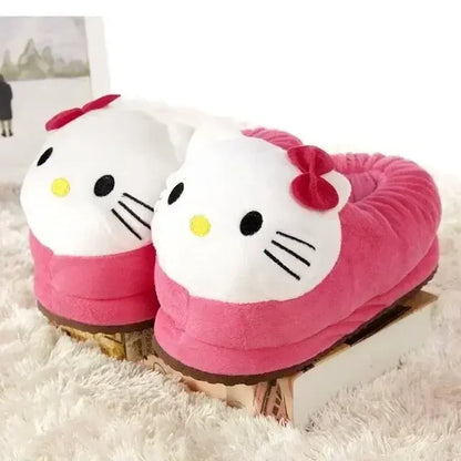 Pantuflas de Algodón Hello Kitty para Invierno Espuma Amorosa Rosa Rojo