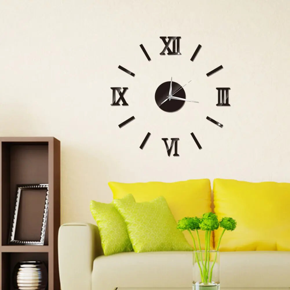 Reloj de Pared con Números Romanos de Acrílico