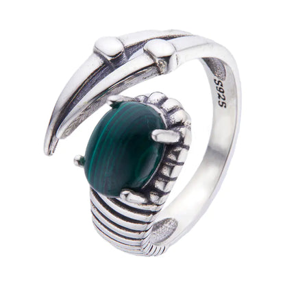 Anillo de Plata de Ley S925 con Gemas de Azúcar en Cubos
