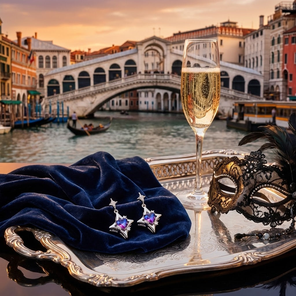 Pendientes Stellar Venice Midnight Mystery