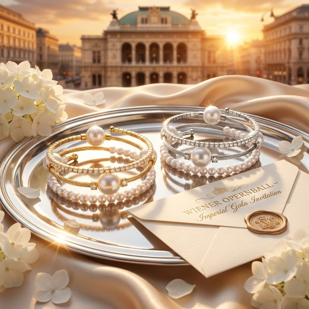 Pulsera Royal Pearl & Crystal 18K Vienna Edition