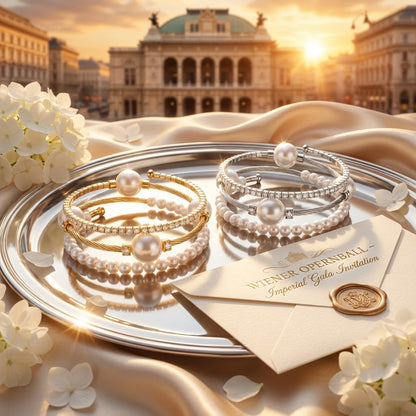 Pulsera Royal Pearl & Crystal 18K Vienna Edition