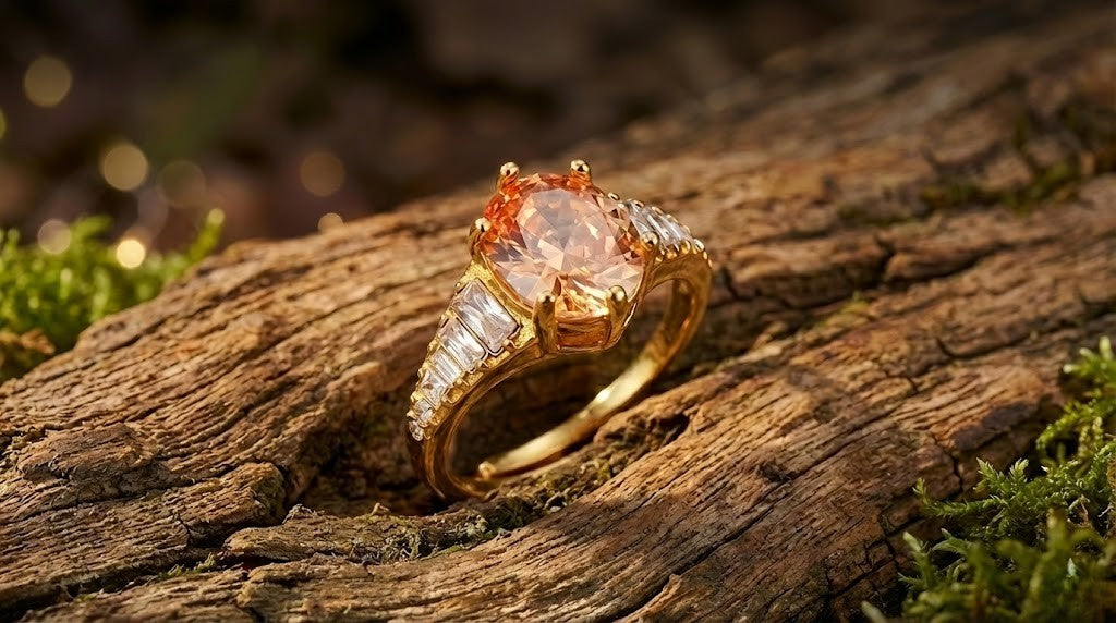 Anillo Oval Royal Acero de Titanio y Gema de Lujo