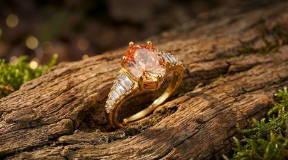 Anillo Oval Royal Acero de Titanio y Gema de Lujo