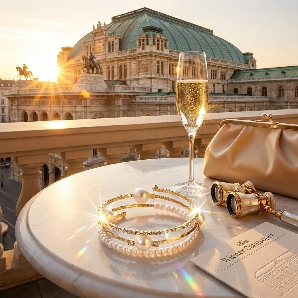 Pulsera Royal Pearl & Crystal 18K Vienna Edition