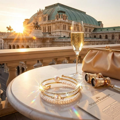 Pulsera Royal Pearl & Crystal 18K Vienna Edition