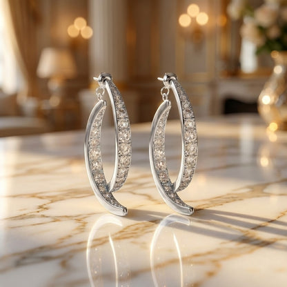 Pendientes Cross Elegance de Zircón y Plata 925