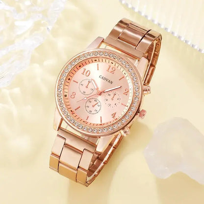 Conjunto de Reloj de Lujo en Oro Rosa